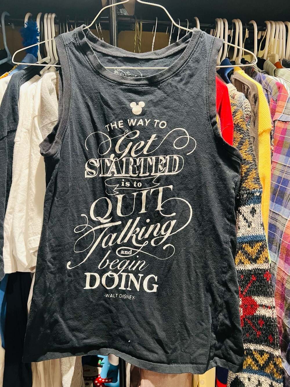 Disney Walt Disney Quote Graphic Tank Top Size M